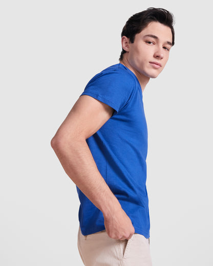 T-shirt homme col V personnalisable 'Samoyedo' 155 gr/m² - Flock élite