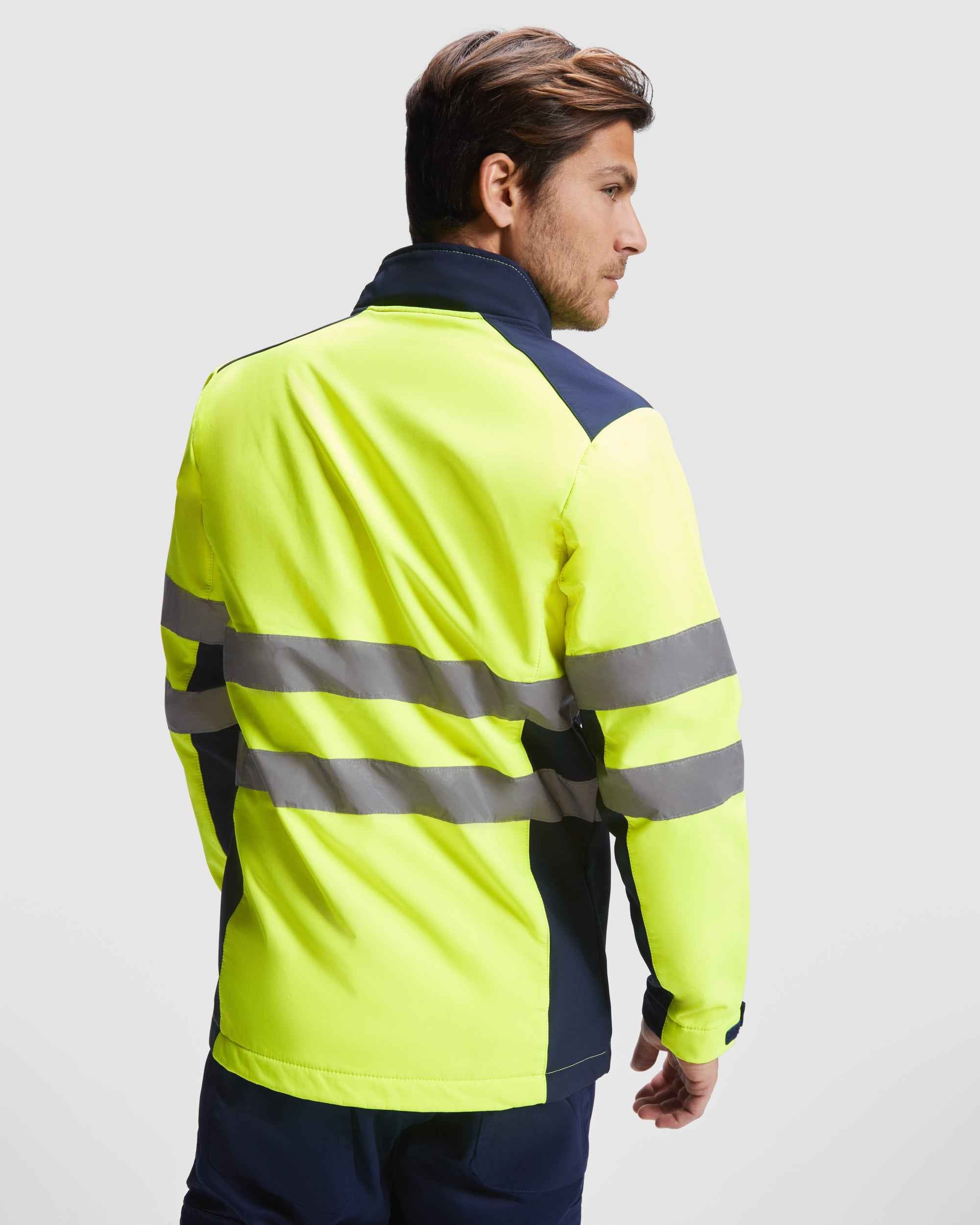 Veste softshell haute visibilité personnalisable 'Antares' - Flock élite
