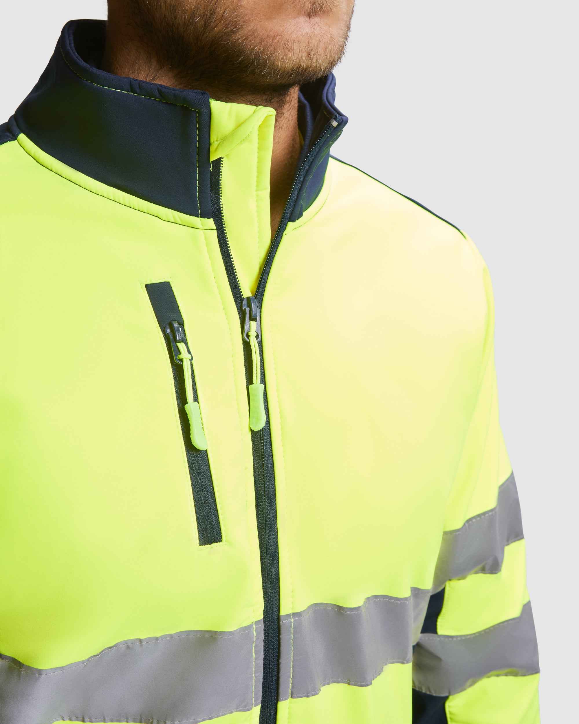 Veste softshell haute visibilité personnalisable 'Antares' - Flock élite