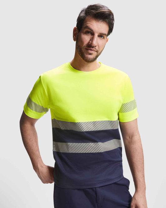 T-shirt technique haute visibilité personnalisable 'Tauri' 170 gr/m² - Flock élite