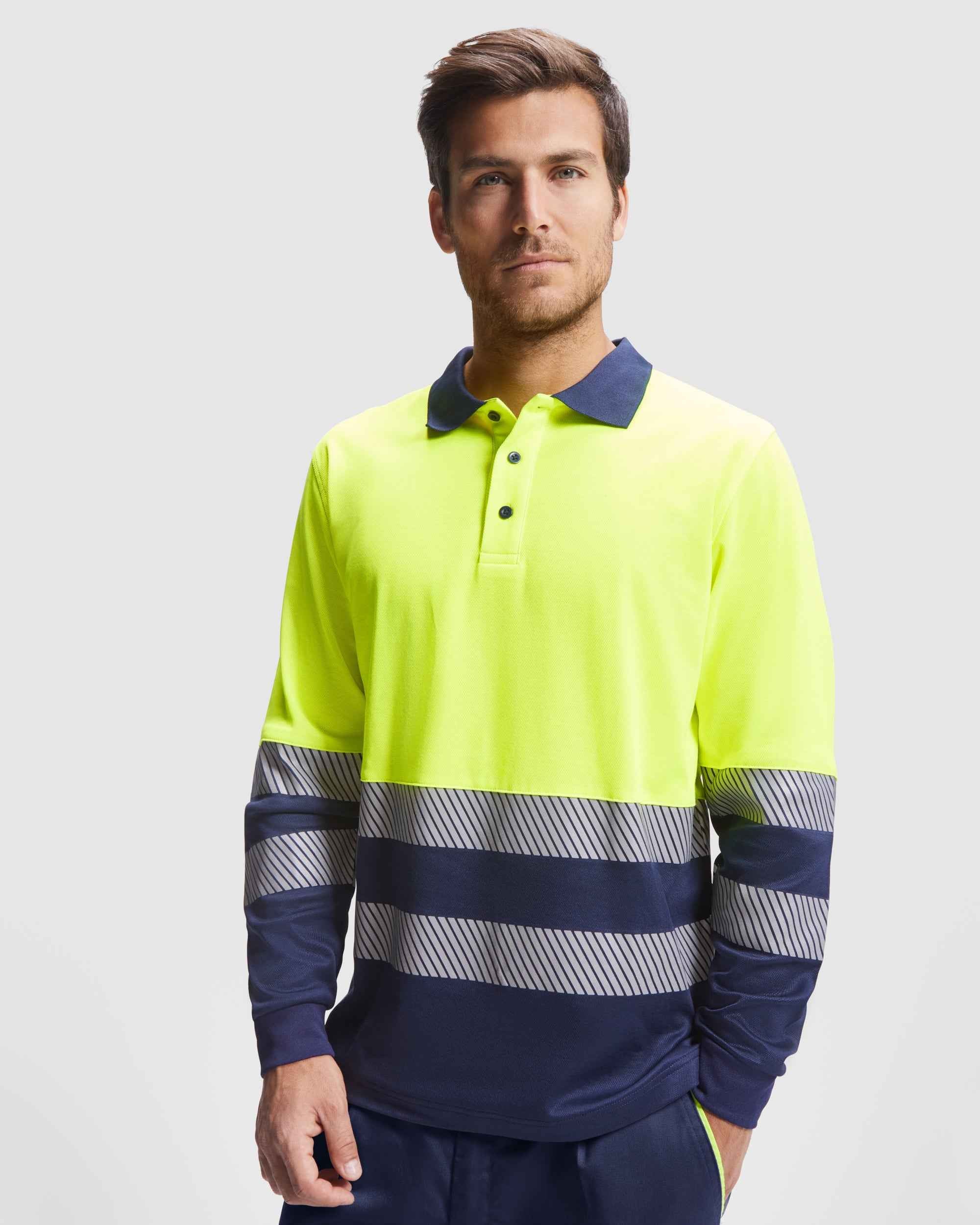 Polo technique personnalisable HV 'Atrio L-S' 170 gr/m² - Flock élite