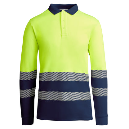 Polo technique personnalisable HV 'Atrio L-S' 170 gr/m² - Flock élite