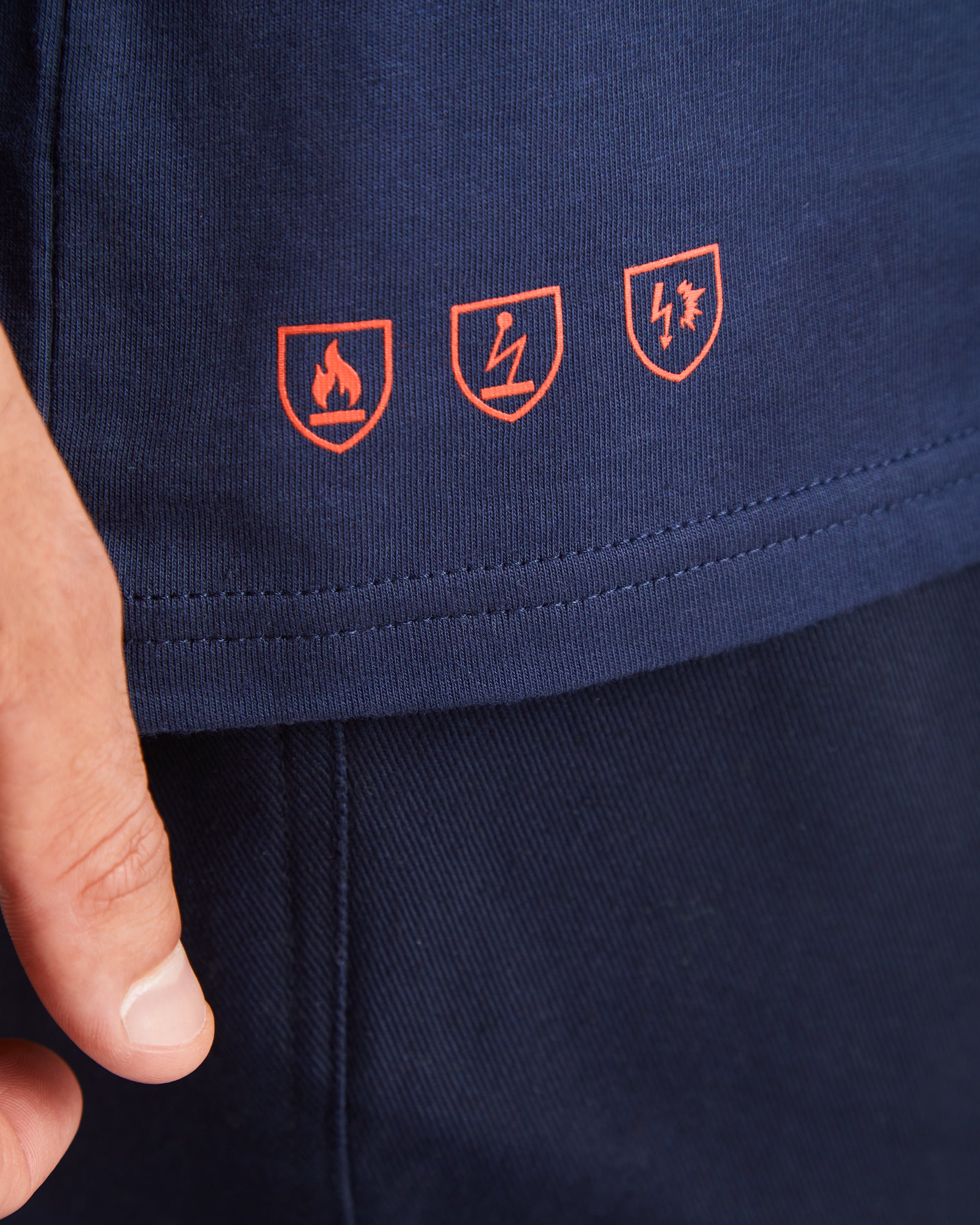 T-shirt ignifuge "Defender" - Flock élite