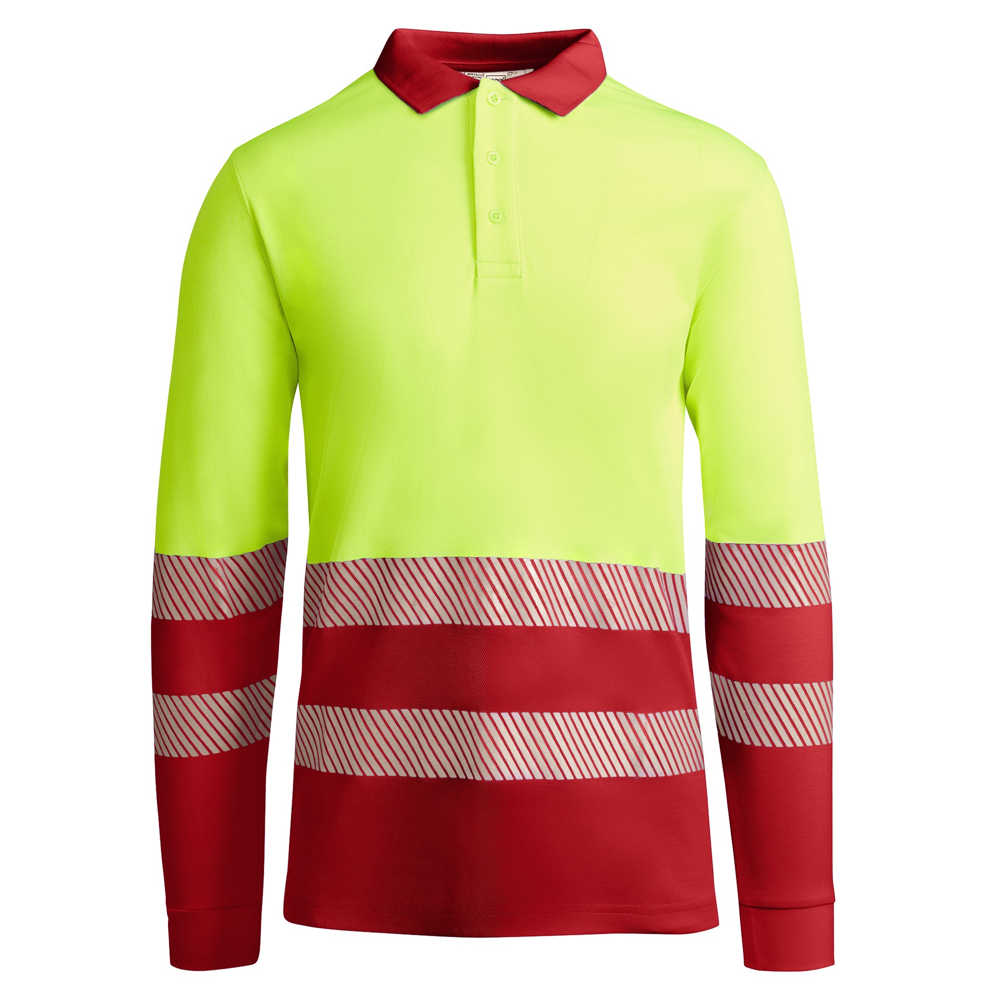 Polo technique personnalisable HV 'Atrio L-S' 170 gr/m² - Flock élite
