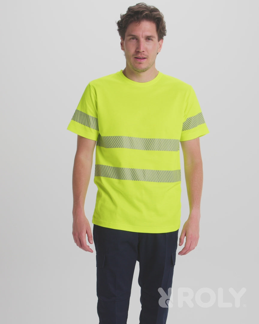 T-shirt technique haute visibilité personnalisable 'Tauri' 170 gr/m²